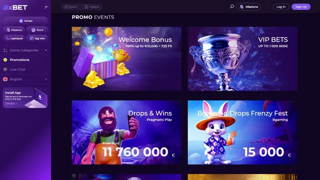 0xbet casino promotions