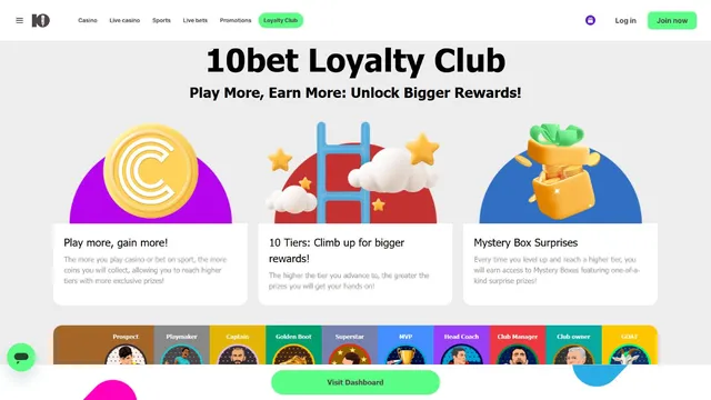 10bet casino loyalty program