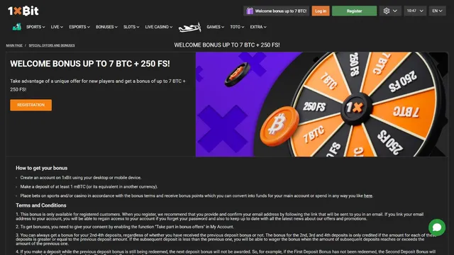 1xbit casino welcome bonus