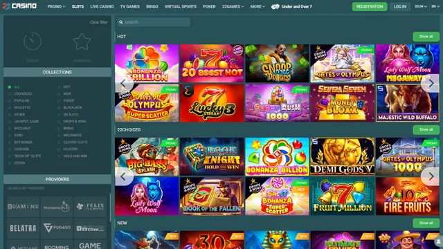22casino casino games