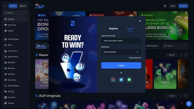 2up casino registration