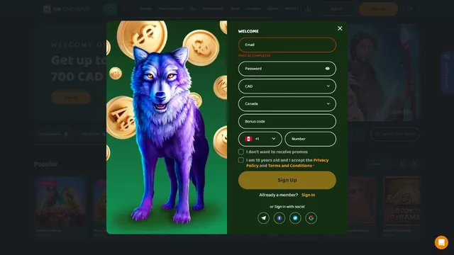 50crowns casino registration