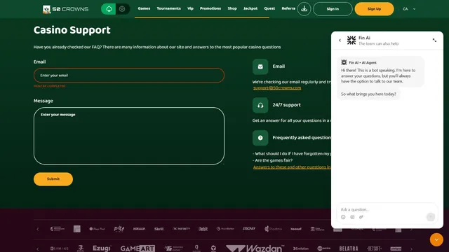 50crowns casino support