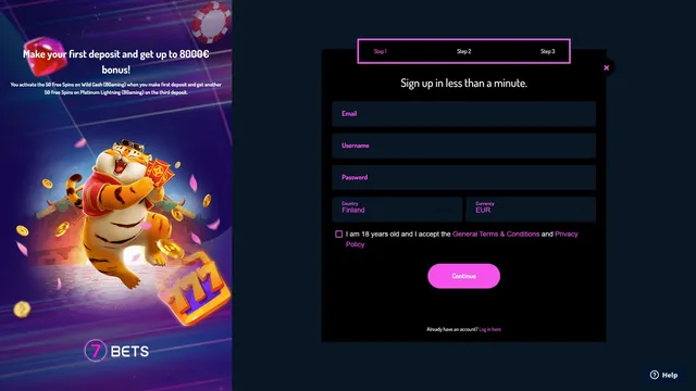 7bets casino registration