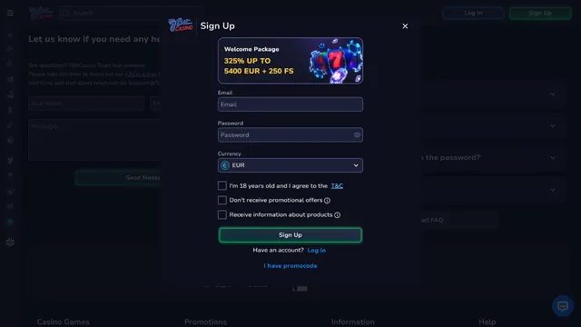 7bitcasino registration