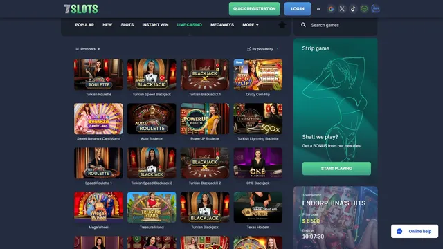 7slots casino live games