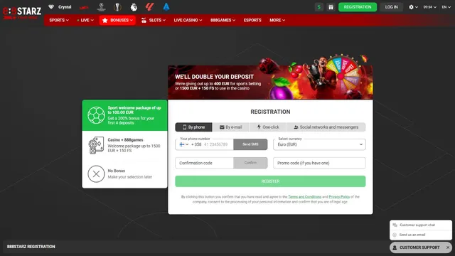 888starz casino registration