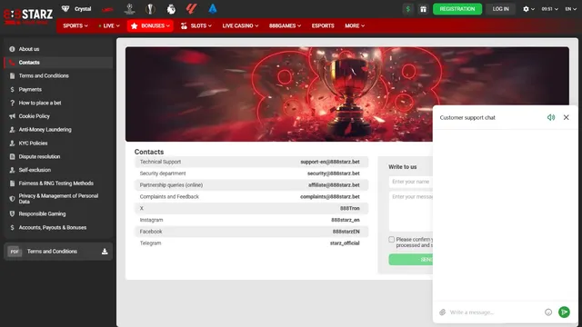 888starz casino support