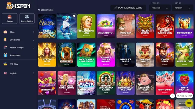 8spin casino games