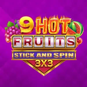 9 hot fruits stick and spin 3x3 slot icon