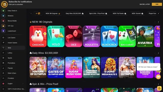 96 casino games