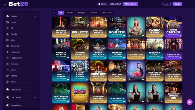 bet25 casino live games