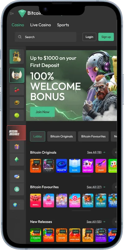 BitcoinVIP Casino phone slots