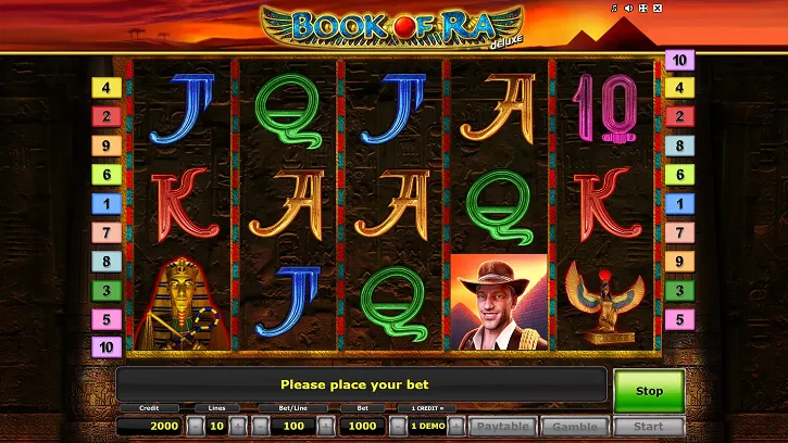 book of ra deluxe slot screen