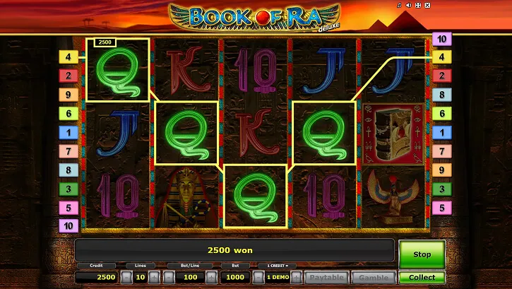 book of ra deluxe slot screen
