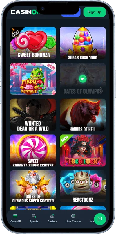 CasinOK Casino phone popular games