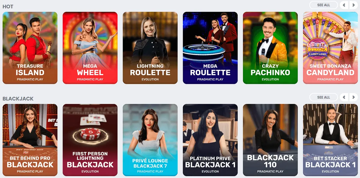 CrocoSlots Casino live games