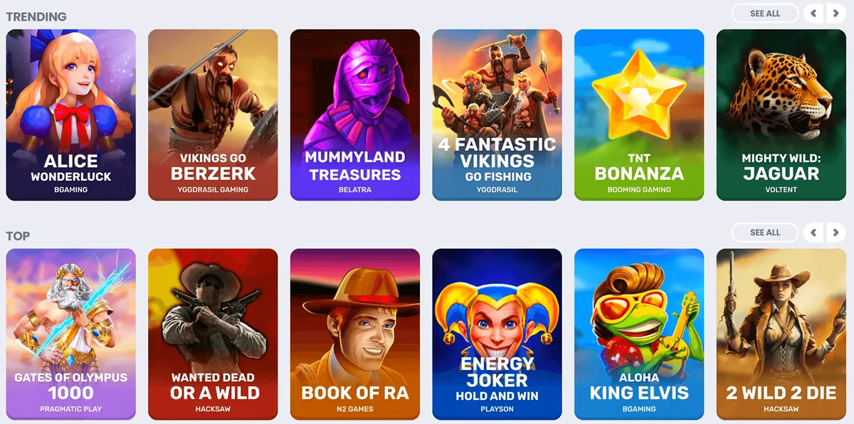 CrocoSlots Casino slot games