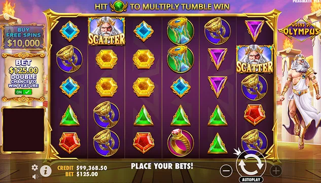 Gates of Olympus slot game screen