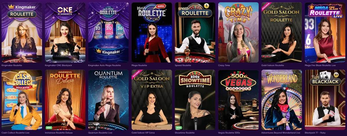 Kingmaker casino live casino