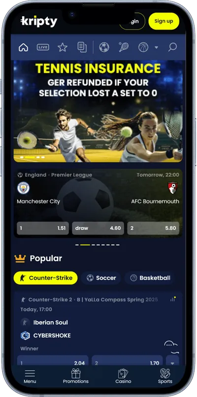 Kripty Casino phone sports betting