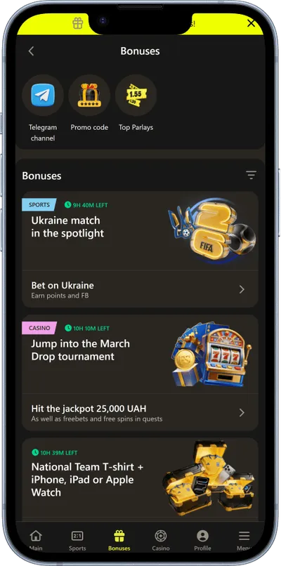 Parik24 casino phone screen promo