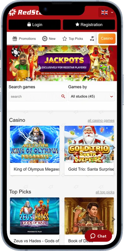 RedStar Casino phone main