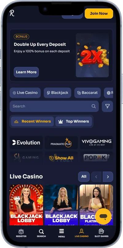 Reybets Casino phone games
