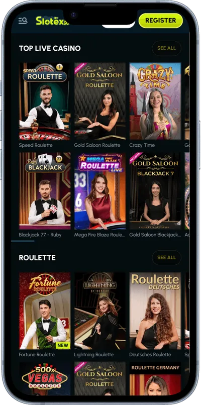Slotexo casino phone live games
