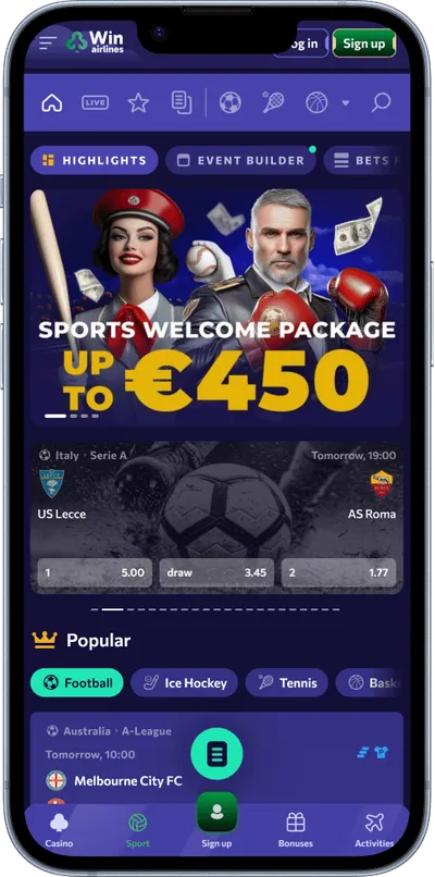 WinAirlines Casino phone sports betting