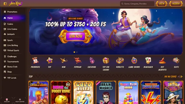 abuking casino website screen