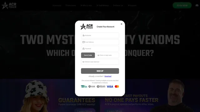 acrpoker registration