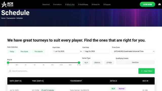 acrpoker tournaments