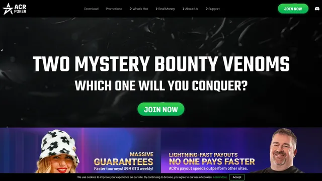 acrpoker website screen