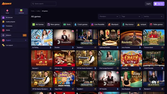 akibawin casino live games