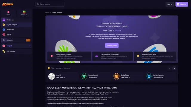 akibawin casino loyalty program