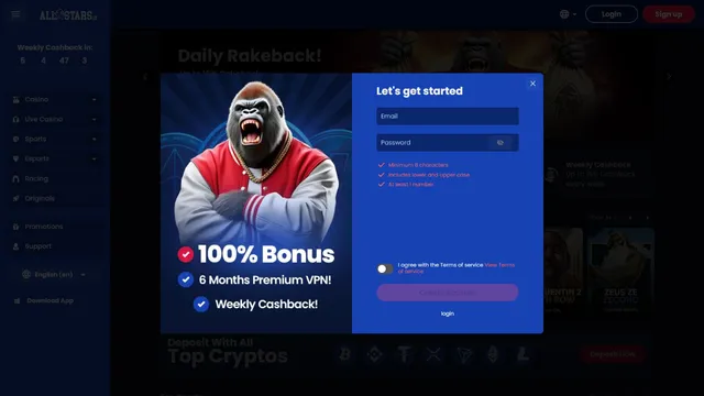 allstars casino registration