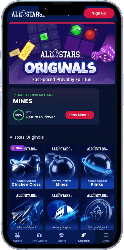 allstars.io casino phone originals games