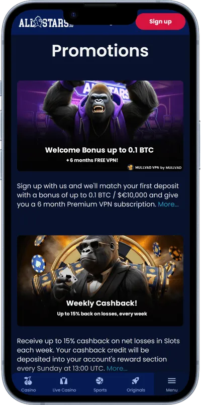 allstars.io casino phone promotions