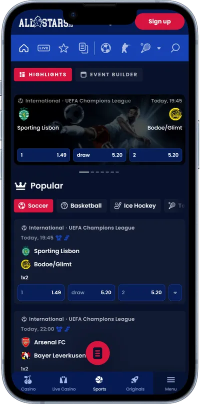 allstars.io casino phone sports betting