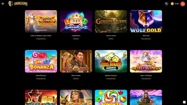 anoncasino games