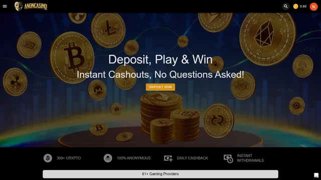 anoncasino website screen