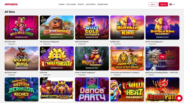 appuesta casino games