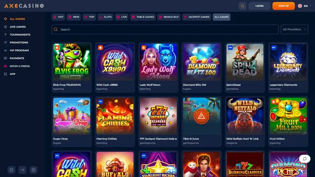 axe.casino games
