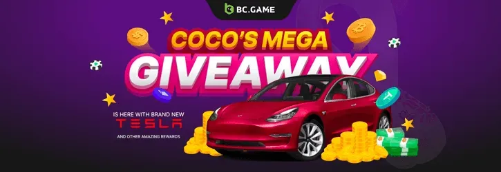 bc game tesla giveaway promo