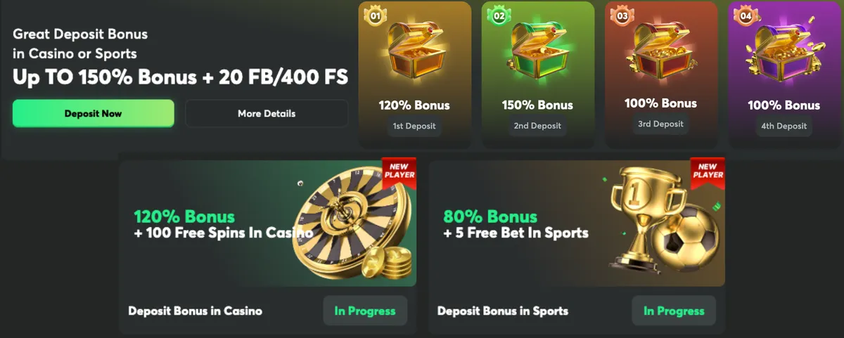bc.game casino welcome deposit bonuses