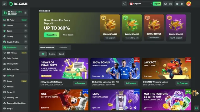 bcgame casino promotions