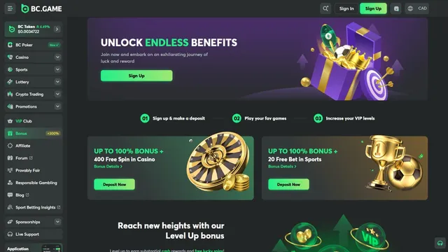 bcgame casino welcome bonus