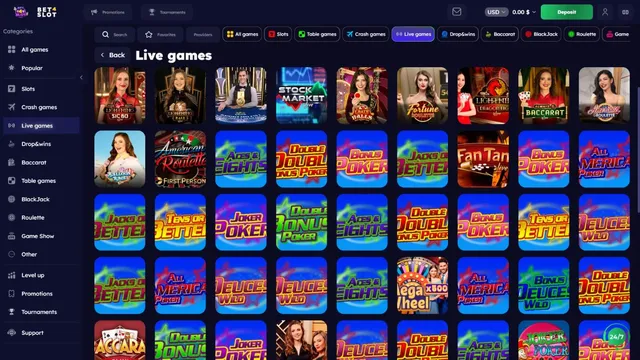 bet4slot casino live games