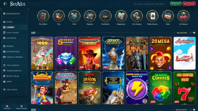betalice casino games